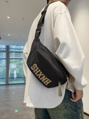 Τσάντα crossbody για άνδρες και γυναίκες με φερμουάρ, Oxford ύφασμα, μαλακή κατασκευή, εσωτερική τσέπη με φερμουάρ