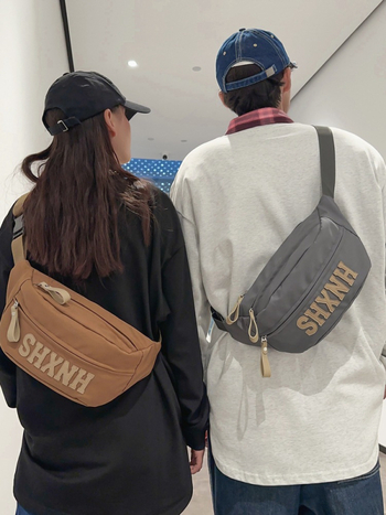 Τσάντα crossbody για άνδρες και γυναίκες με φερμουάρ, Oxford ύφασμα, μαλακή κατασκευή, εσωτερική τσέπη με φερμουάρ