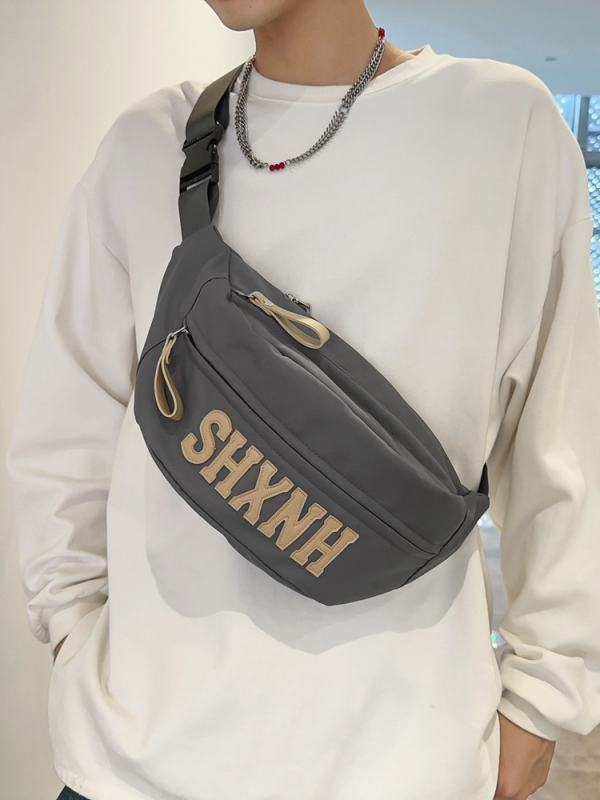 Τσάντα crossbody για άνδρες και γυναίκες με φερμουάρ, Oxford ύφασμα, μαλακή κατασκευή, εσωτερική τσέπη με φερμουάρ