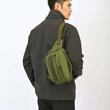 Muška pojasna torba s crossbody remenom, otporna tkanina, poliester podstava, kompatibilna s 8-inčnim prijenosnikom
