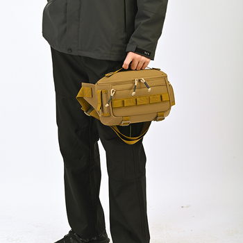 Muška pojasna torba s crossbody remenom, otporna tkanina, poliester podstava, kompatibilna s 8-inčnim prijenosnikom
