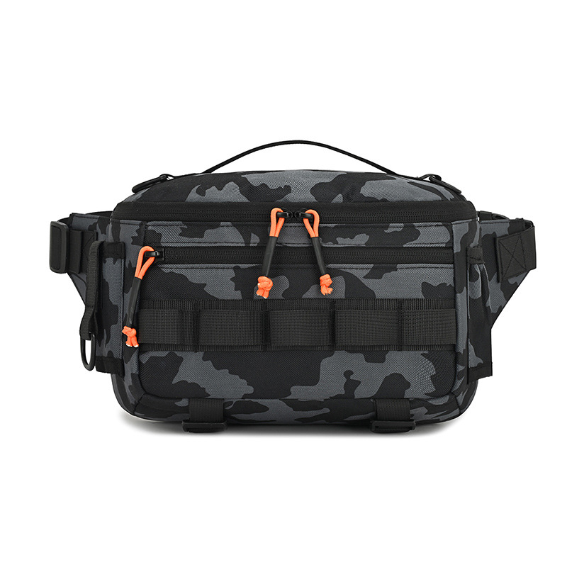 Muška pojasna torba s crossbody remenom, otporna tkanina, poliester podstava, kompatibilna s 8-inčnim prijenosnikom