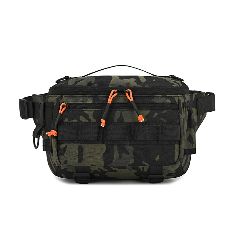 Muška pojasna torba s crossbody remenom, otporna tkanina, poliester podstava, kompatibilna s 8-inčnim prijenosnikom