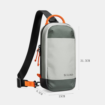 Crossbody torba, casual stil, od Oxford tkanine, u obliku jastuka, zatvaranje na zip, unutarnji džep sa zipom.