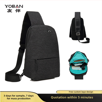 Geantă de piept pentru bărbați, stil stradal, din pânză Oxford, impermeabil, respirabil, anti-furt