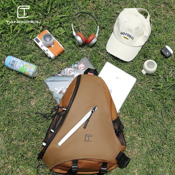 Geantă crossbody pentru bărbați, stil călătorie leisure, material Oxford, capacitate mare, respirabilă, impermeabilă, antibacteriană, căptușeală poliester, marca TANGCOOL