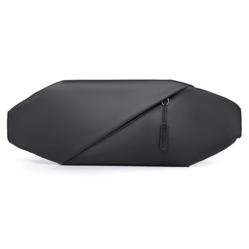 Muška prsna torba crossbody PU, vodootporna, gradski minimalistički stil, horizontalni kvadratni oblik, zatvaranje zipom