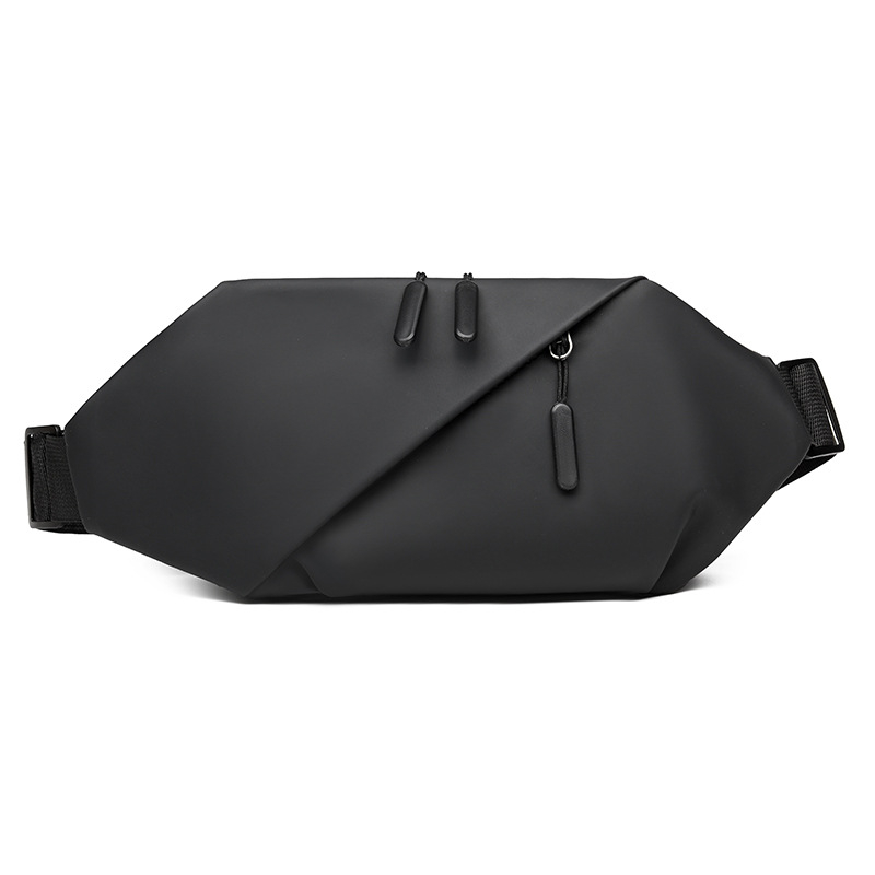 Muška prsna torba crossbody PU, vodootporna, gradski minimalistički stil, horizontalni kvadratni oblik, zatvaranje zipom