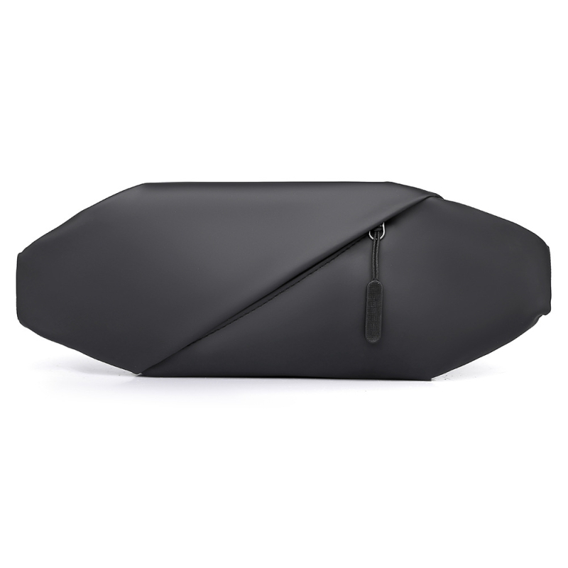 Muška prsna torba crossbody PU, vodootporna, gradski minimalistički stil, horizontalni kvadratni oblik, zatvaranje zipom