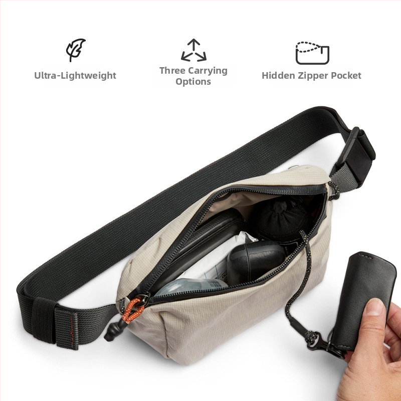 NOWTHAT Geantă crossbody pentru bărbați - Oxford, impermeabilă, ultraușoară, antibacteriană, extensibilă; stil stradal, pentru navetă și călătorii de agrement