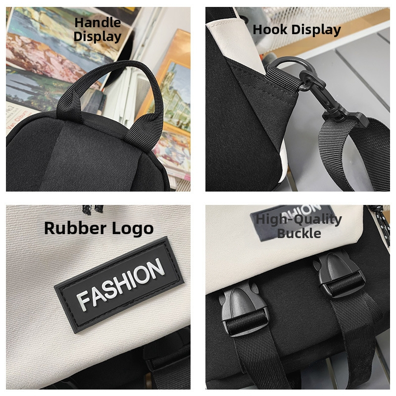 Muška crossbody torba Belfort 2188, najlon, vodootporna, uzorak slova