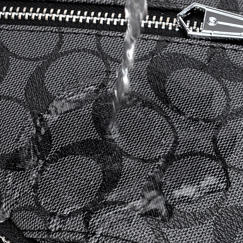 Geantă piept bărbați cu model plaid, PVC material, rezistentă la uzură, model 018A