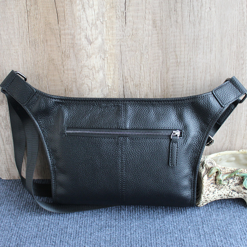 Muška torba preko ramena od kože prvog sloja, gradski stil, podstava od poliestera, svakodnevna upotreba