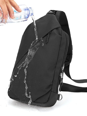 Geantă de piept din stofă Oxford, stil street, respirabilă, ultra-ușoară și extensibilă