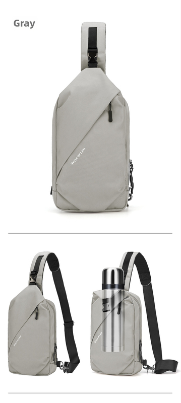 Geantă de piept din stofă Oxford, stil street, respirabilă, ultra-ușoară și extensibilă