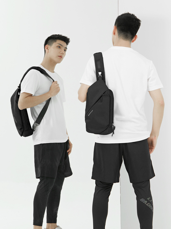 Geantă de piept din stofă Oxford, stil street, respirabilă, ultra-ușoară și extensibilă
