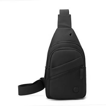 Geantă de piept pentru bărbați – stil stradal, material membran, impermeabilă, ultra-ușoară, rezistentă la abraziune, căptușeală din poliester