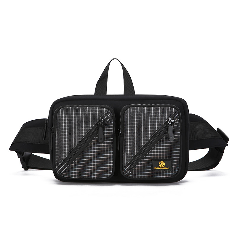 Geantă de piept pentru bărbați din nailon, respirabilă, căptușeală din poliester, Toamna 2025, pentru călătorii de agrement