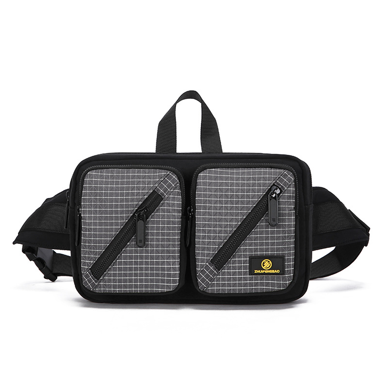 Geantă de piept pentru bărbați din nailon, respirabilă, căptușeală din poliester, Toamna 2025, pentru călătorii de agrement