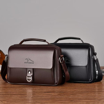Muška PU kožna crossbody torba za poslovna putovanja — prozračna, vodootporna, izuzetno lagana