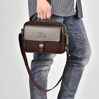 Muška PU kožna crossbody torba za poslovna putovanja — prozračna, vodootporna, izuzetno lagana
