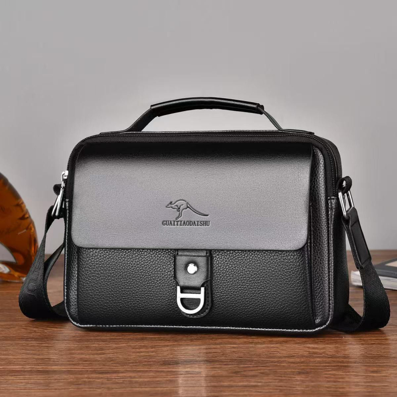 Muška PU kožna crossbody torba za poslovna putovanja — prozračna, vodootporna, izuzetno lagana