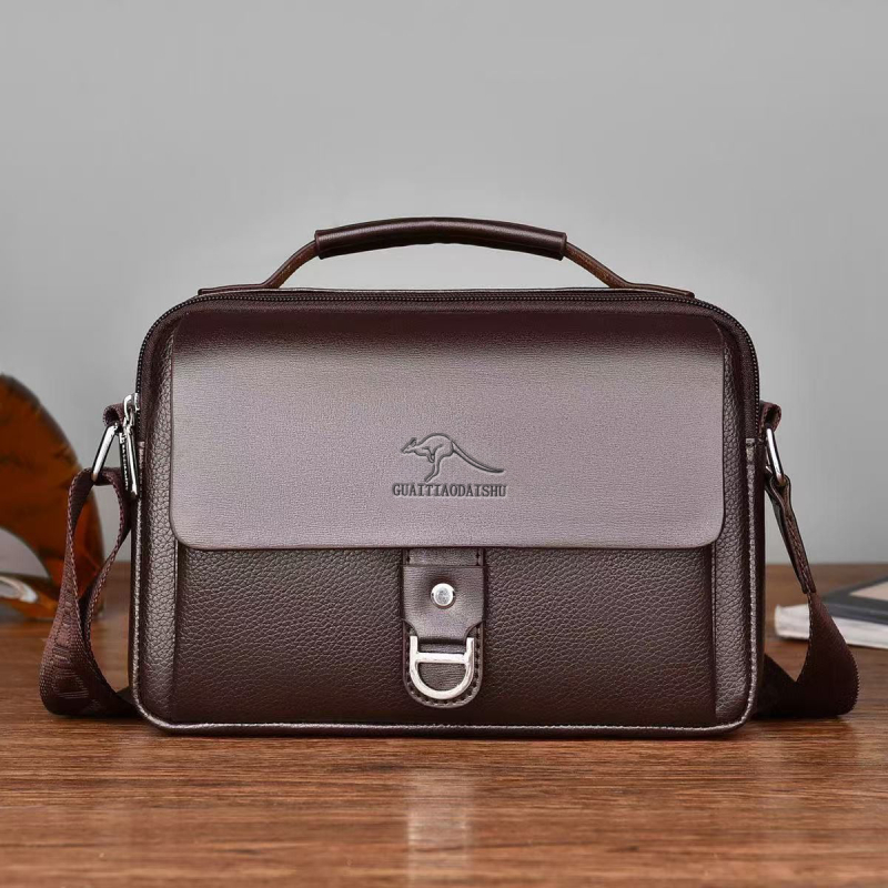 Muška PU kožna crossbody torba za poslovna putovanja — prozračna, vodootporna, izuzetno lagana