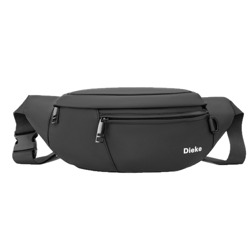 Geantă de talie pentru bărbați cu mai multe compartimente, ultraușoară din Oxford, căptușeală de nailon, buzunar pentru dispozitiv de 8 inchi, rezistentă la uzură, pentru timpul liber