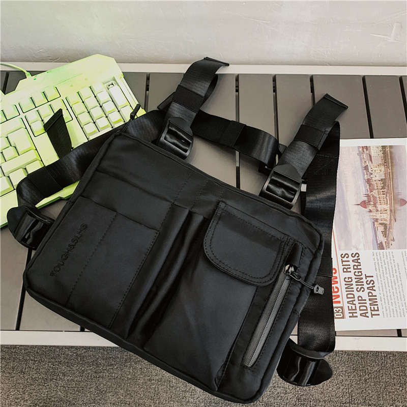 Muška grudna torba u uličnoj modi (Materijal: Nylon; Funkcija: Vodootporna; Značka: HAOSHUAI; Model: 135)