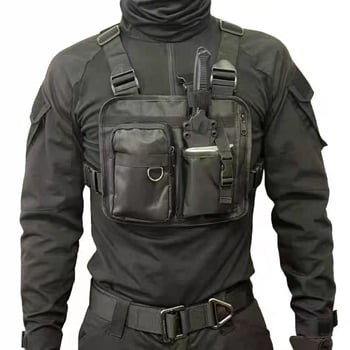 Geantă tactică pentru piept, din Oxford, rezistentă la uzură, căptușeală poliester, stil mixt pentru utilizare zilnică