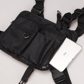 Geantă tactică pentru piept, din Oxford, rezistentă la uzură, căptușeală poliester, stil mixt pentru utilizare zilnică