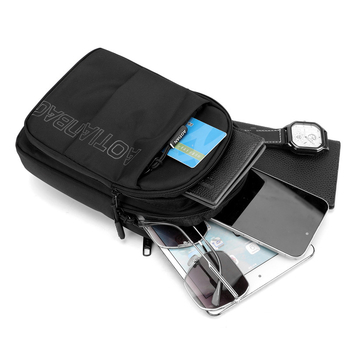 Muška prsna torba, gradska jednostavnost, Oxford platno, ultra lagana, kompatibilna s 10-inčnim uređajem, brend Aotian