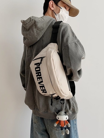 Geantă crossbody pentru bărbați | Exterior nylon, căptușeală poliester, stil street trend, utilizare zilnică, vară 2024