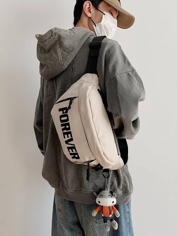 Geantă crossbody pentru bărbați | Exterior nylon, căptușeală poliester, stil street trend, utilizare zilnică, vară 2024