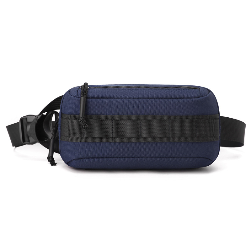 Muška crossbody torba za otvoreno i putovanja, Oxford tkanina, vodootporna, jednobojni uzorak, poliester podstava