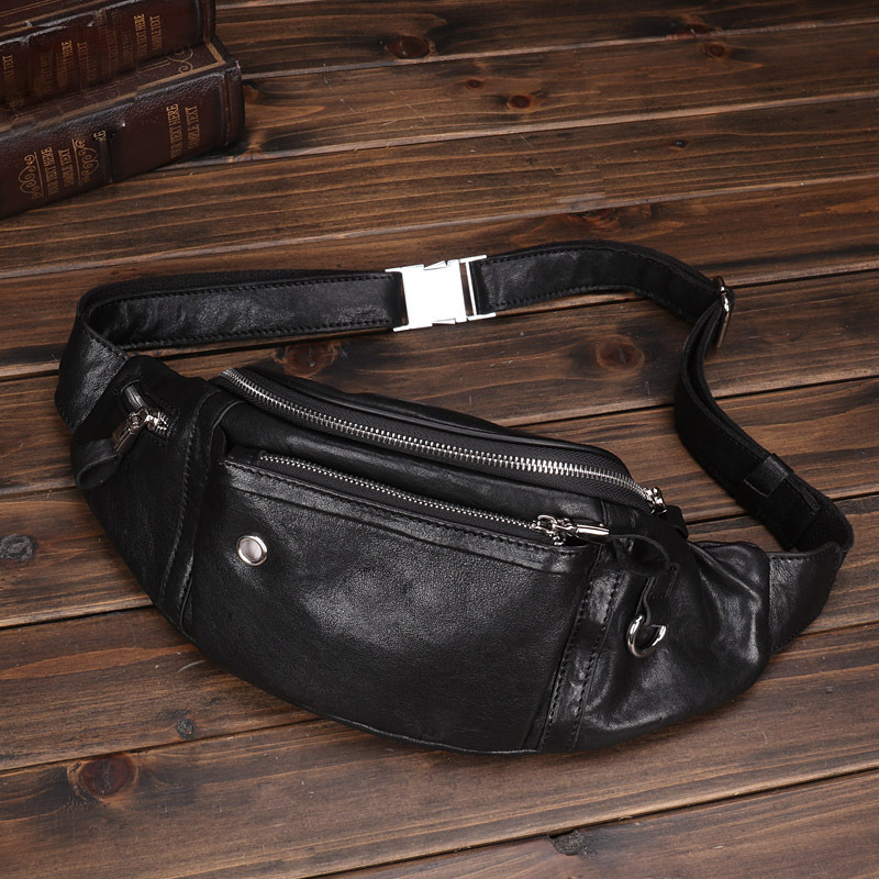Muška kožna torba za prsa s teksturom ovčje kože, velika kapaciteta, crossbody nošenje za svakodnevnu upotrebu