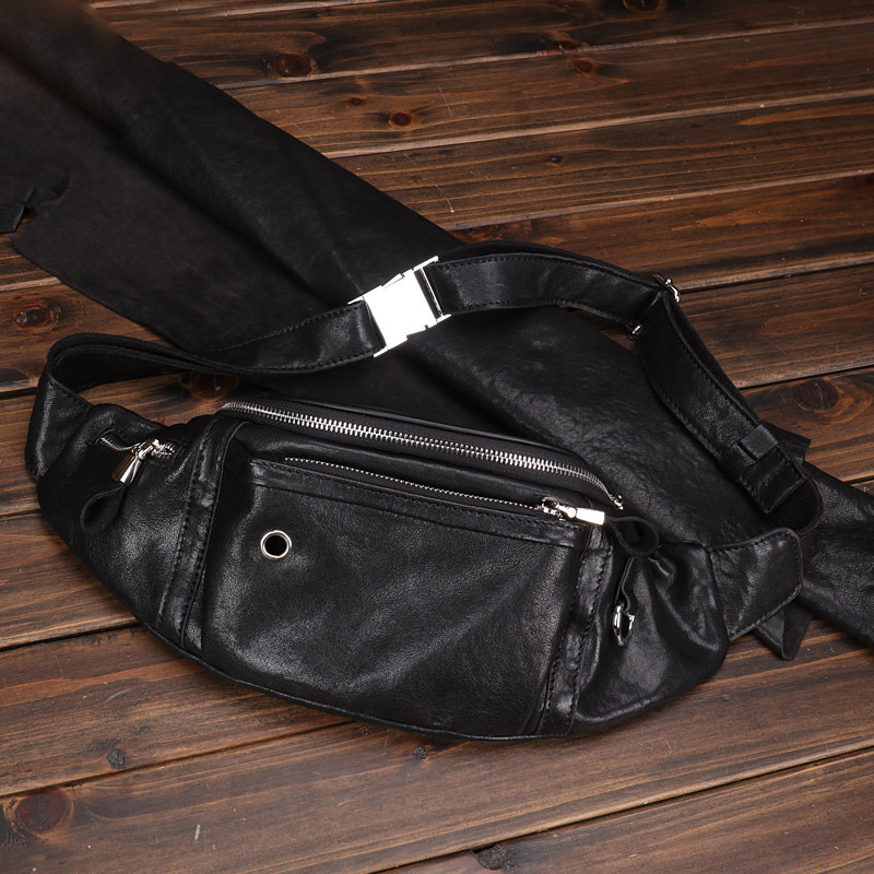 Muška kožna torba za prsa s teksturom ovčje kože, velika kapaciteta, crossbody nošenje za svakodnevnu upotrebu