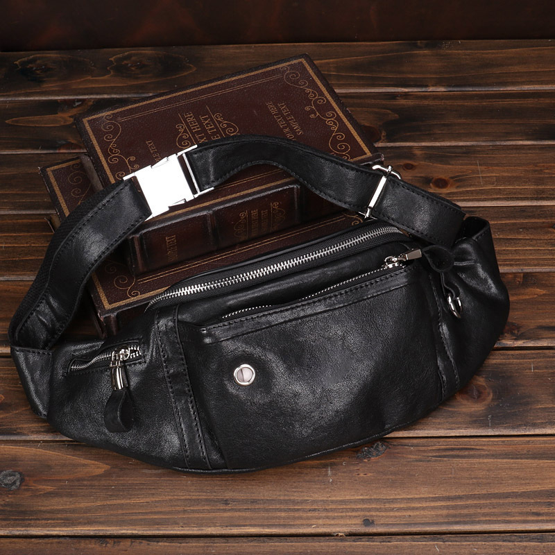 Muška kožna torba za prsa s teksturom ovčje kože, velika kapaciteta, crossbody nošenje za svakodnevnu upotrebu