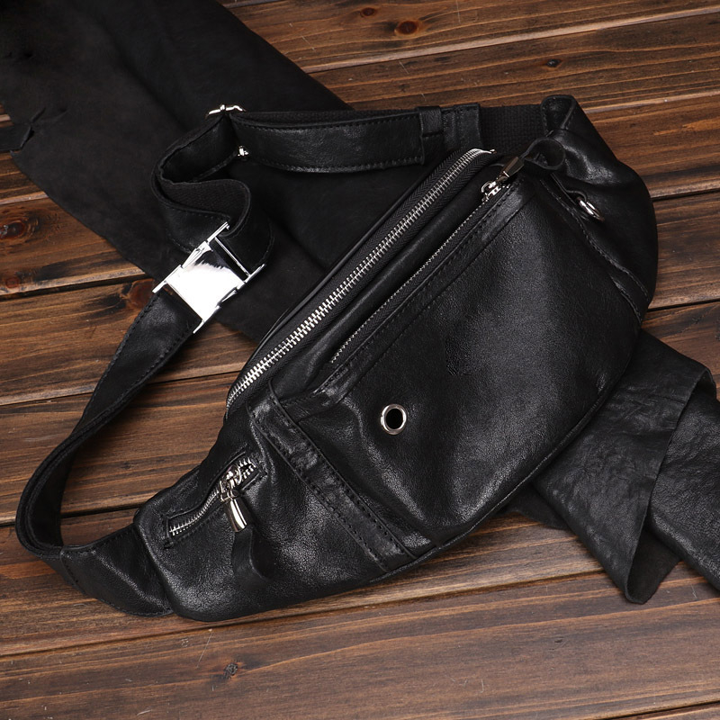 Muška kožna torba za prsa s teksturom ovčje kože, velika kapaciteta, crossbody nošenje za svakodnevnu upotrebu