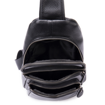 Marent Muška torbica od prave kože, tri sloja – crossbody, otporna na habanje, proširiva, jednobojna koža