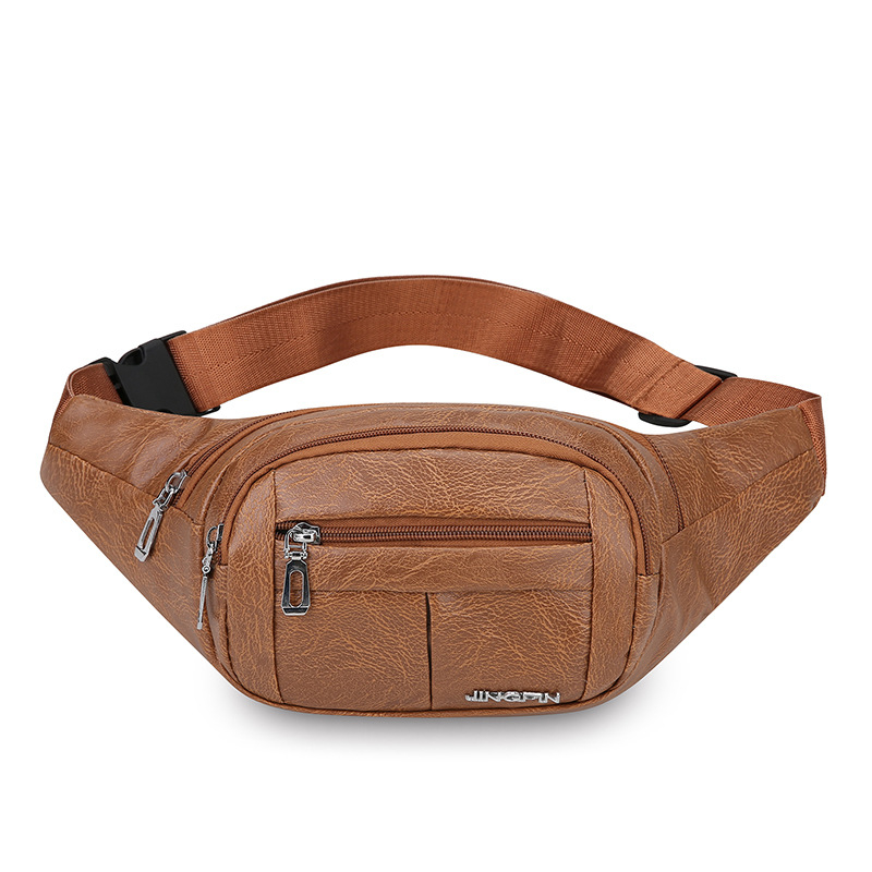 PU kožna muška torbica za struk, višenamjenska, otporna na habanje, crossbody stil, poslovni stil elitne klase, pretinac za 8-inčni prijenosnik, poliester podstava