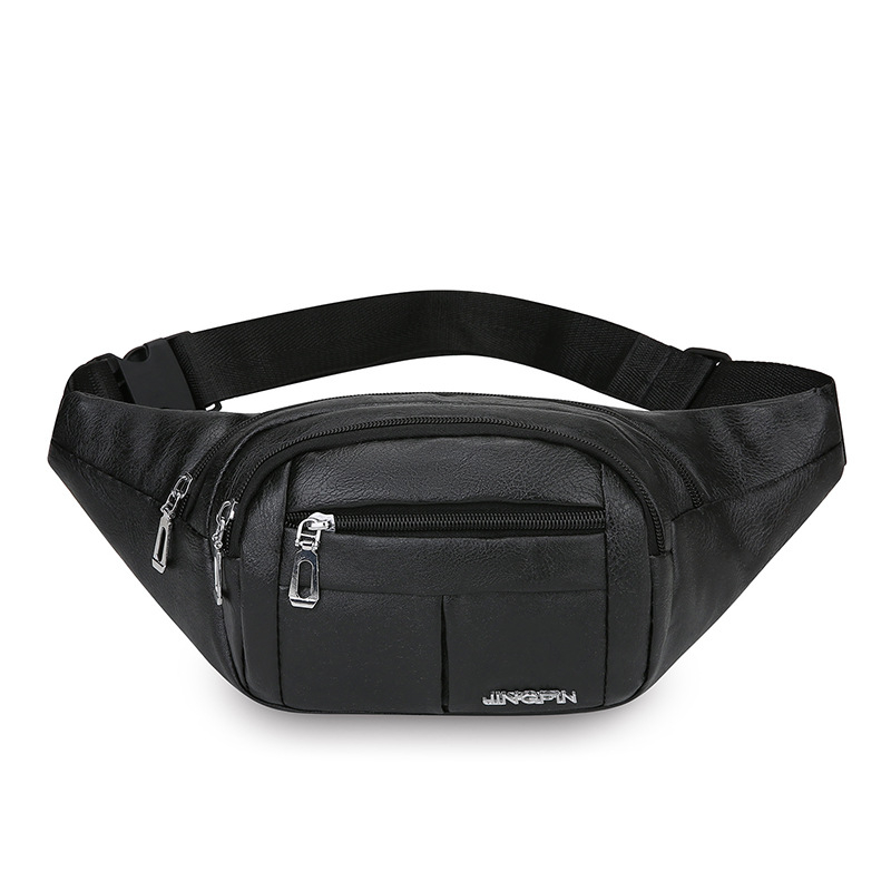 PU kožna muška torbica za struk, višenamjenska, otporna na habanje, crossbody stil, poslovni stil elitne klase, pretinac za 8-inčni prijenosnik, poliester podstava