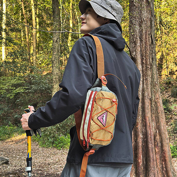 Gențiță de talie sport Oxford, impermeabilă, model geometric, căptușeală din poliester