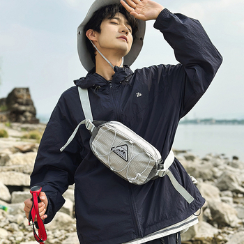 Gențiță de talie sport Oxford, impermeabilă, model geometric, căptușeală din poliester