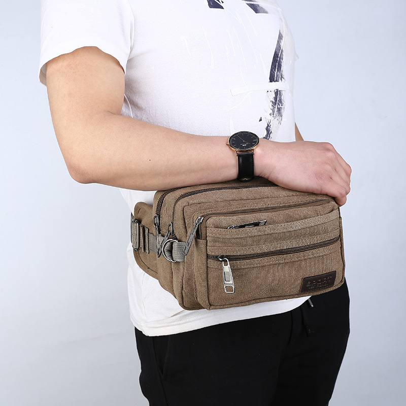 Muška platnena torba za pojas, prozračna, podstava od poliestera