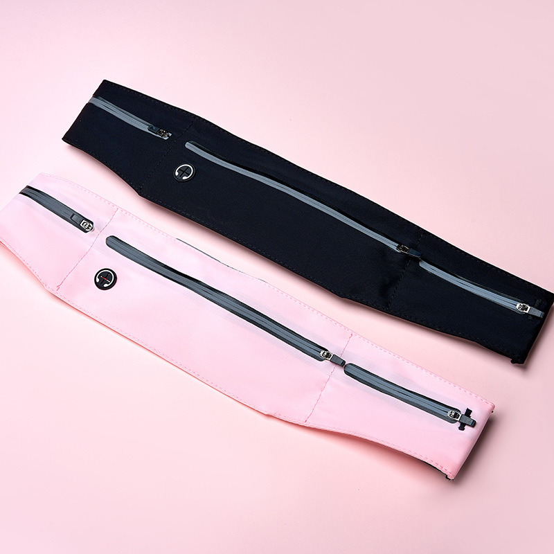 Borsetă de talie pentru alergare, unisex, impermeabilă și ultraușoară, cu protecție anti-furt și siguranță reflectorizantă noaptea; exterior poliester, căptușeală nylon