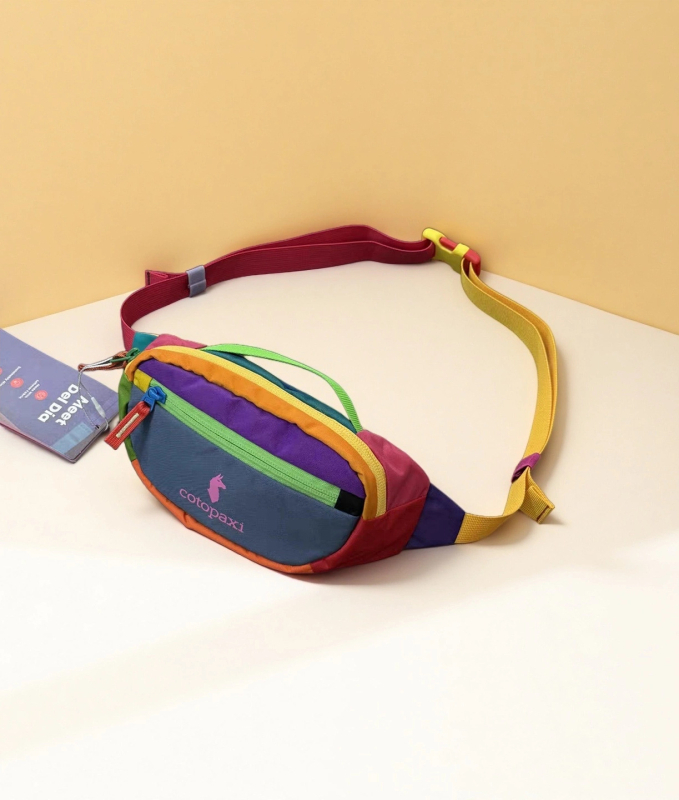 Posetă de talie pentru bărbați din nailon, 1.5L – respirabilă, ultra-ușoară, model cu litere, căptușeală din poliester