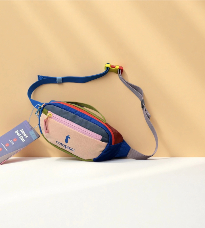 Posetă de talie pentru bărbați din nailon, 1.5L – respirabilă, ultra-ușoară, model cu litere, căptușeală din poliester