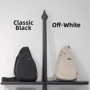 Geantă de piept pentru bărbați din nylon, stil proaspăt și plăcut, model monocrom, pentru călătorii de relaxare