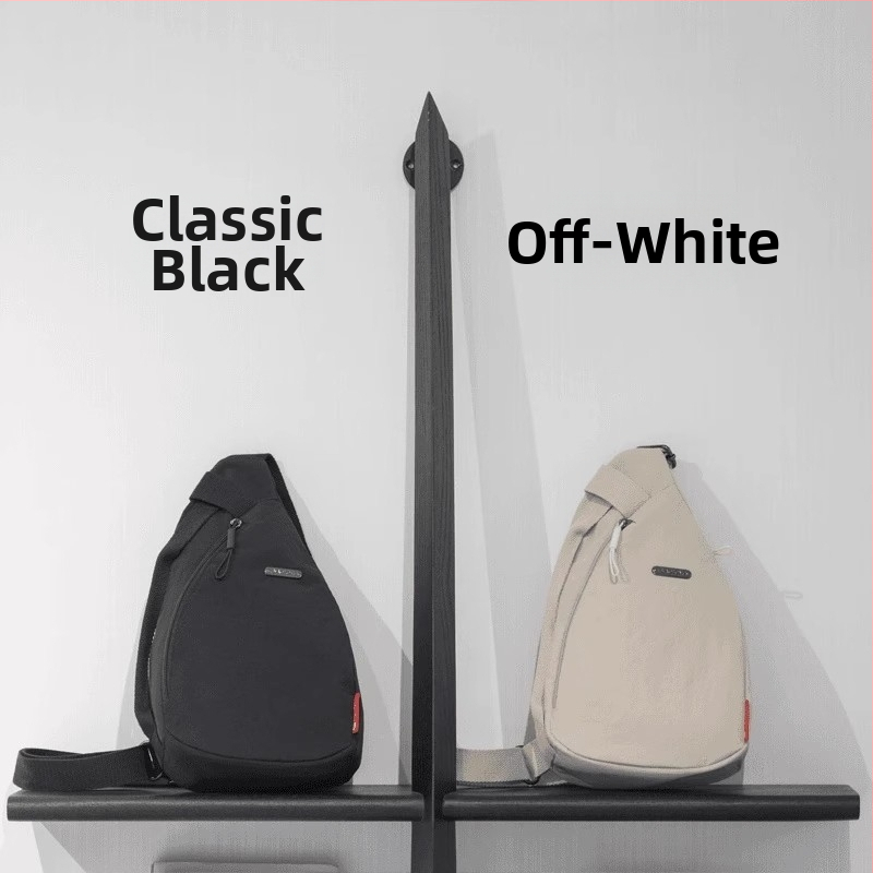 Geantă de piept pentru bărbați din nylon, stil proaspăt și plăcut, model monocrom, pentru călătorii de relaxare